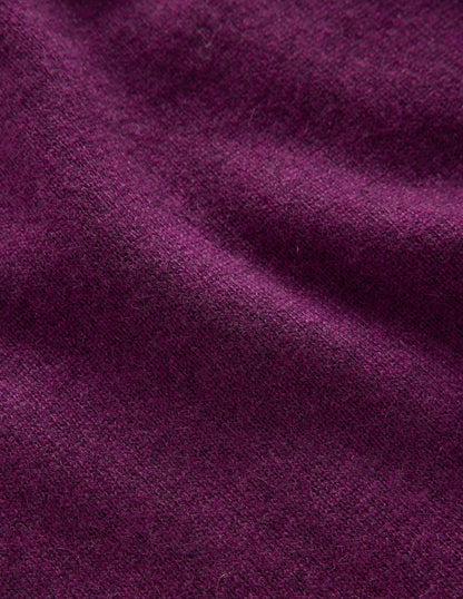 Eva Cashmere Crew Neck Sweater-Plum Melange-7