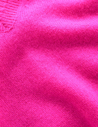 Eva Cashmere V-Neck Sweater-Pop Pansy-7