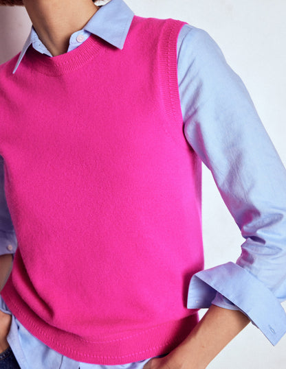 Eva Cashmere Vest-Pop Pansy-2