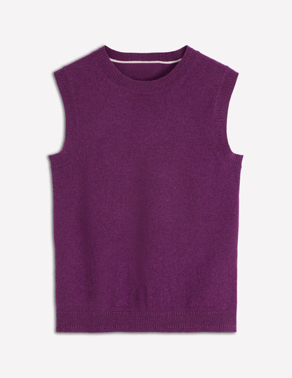 Eva Cashmere Vest-Plum Melange-6