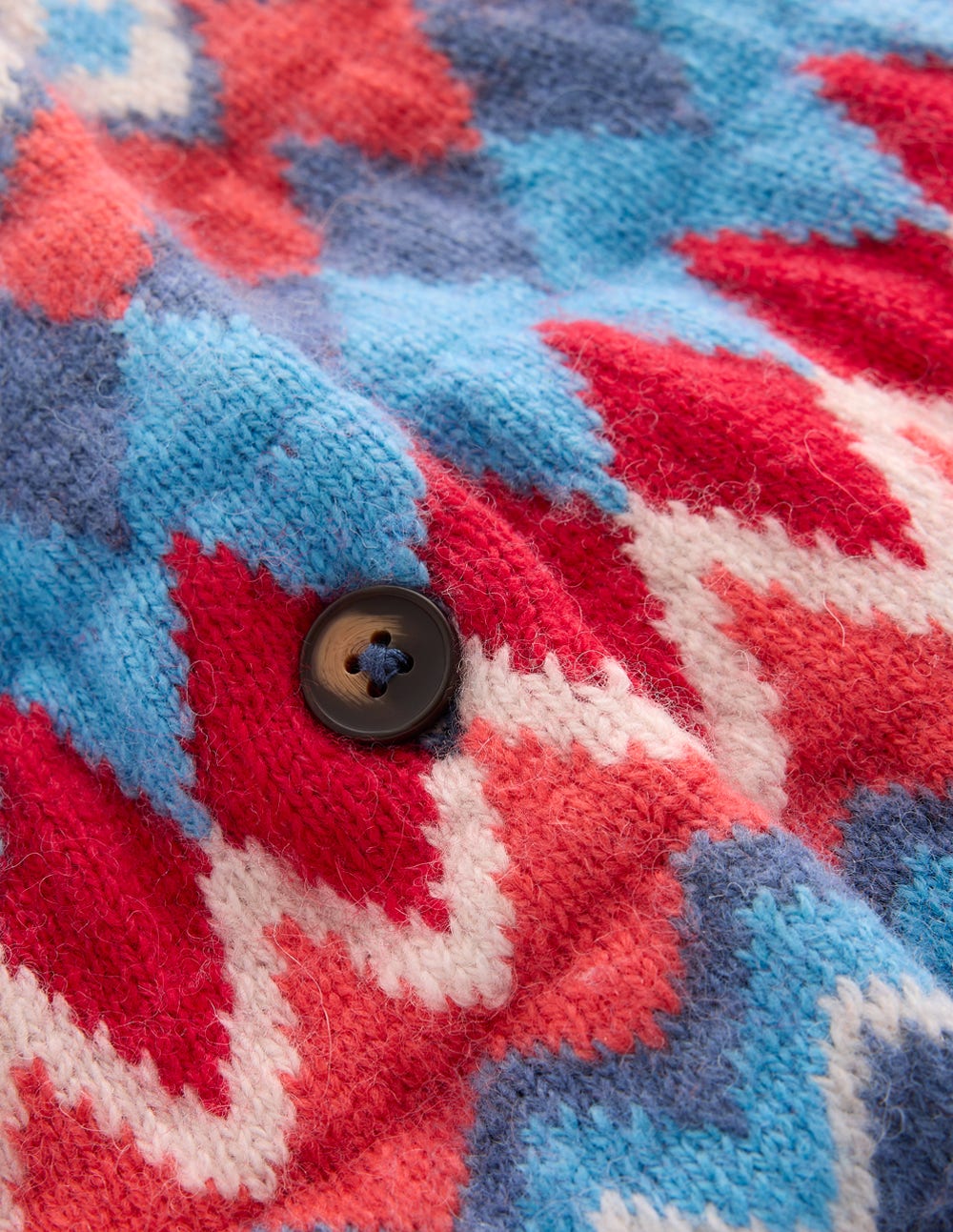 Edie Fair Isle Cardigan-Blue Fair Isle