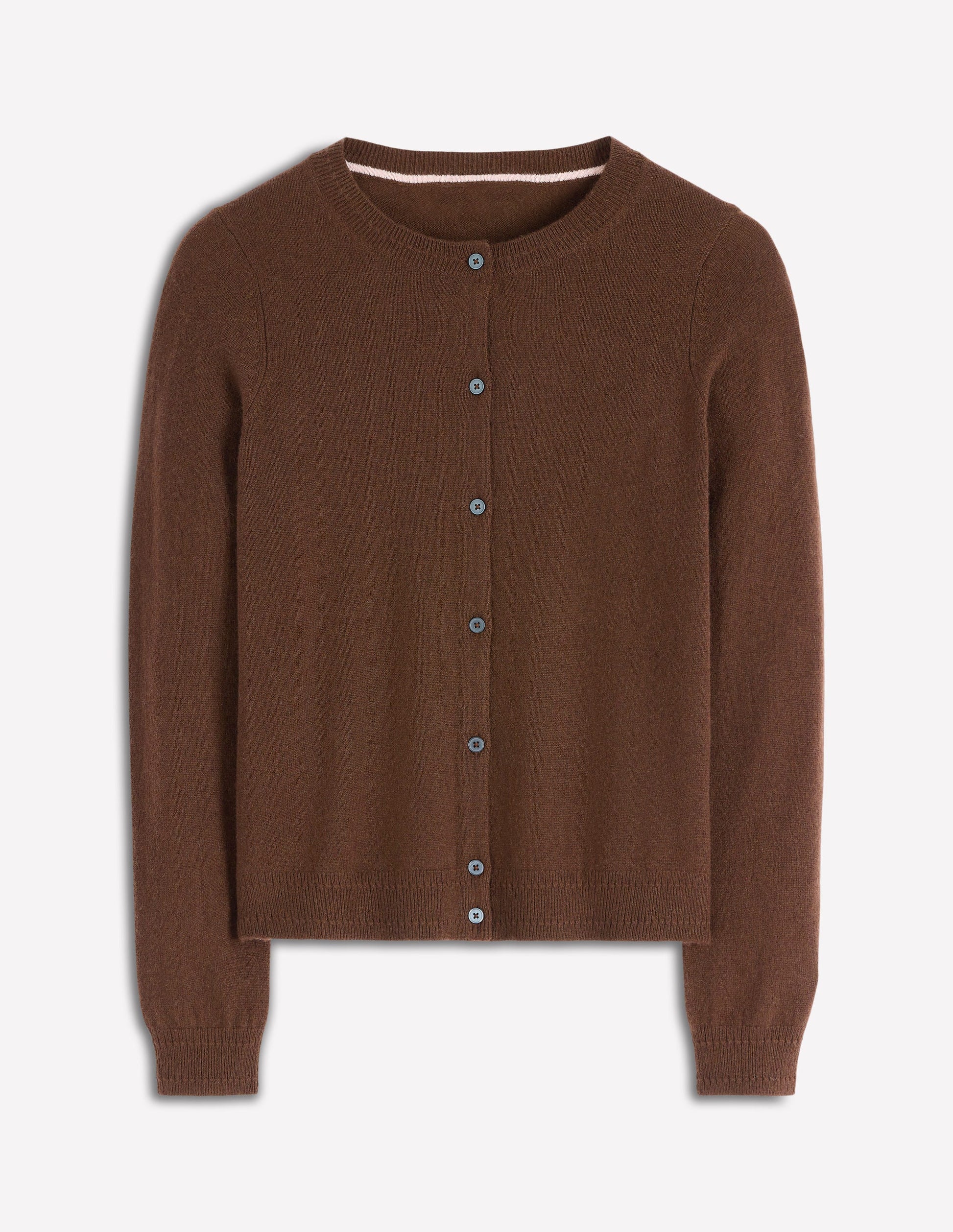 Eva Cashmere Crew Cardigan-Mocha-5