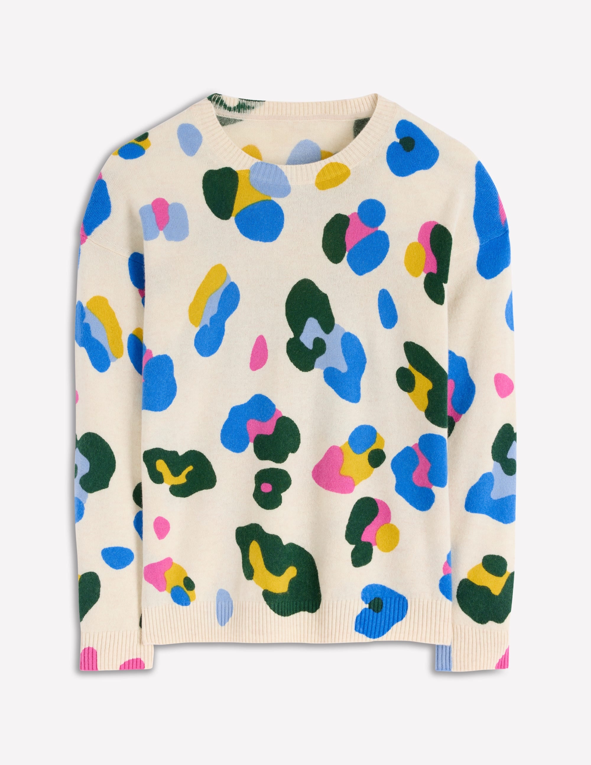 Lydia Cashmere Jumper-Warm Ivory, Leopard | Boden USA