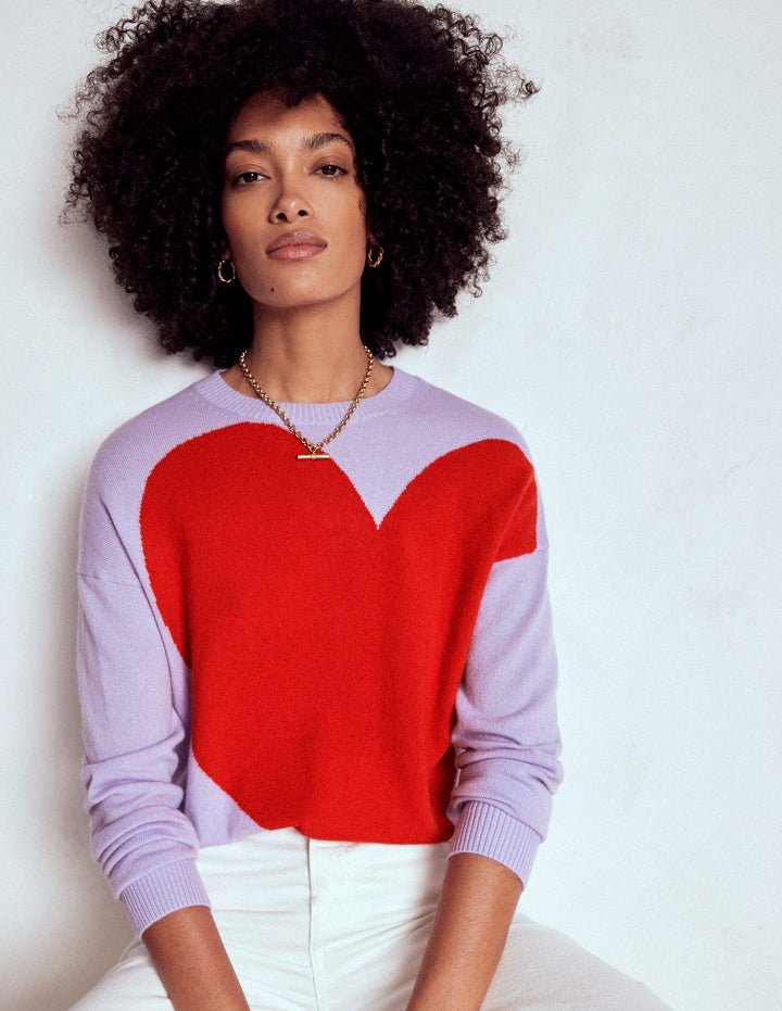 Lydia Cashmere Jumper-Purple Heart