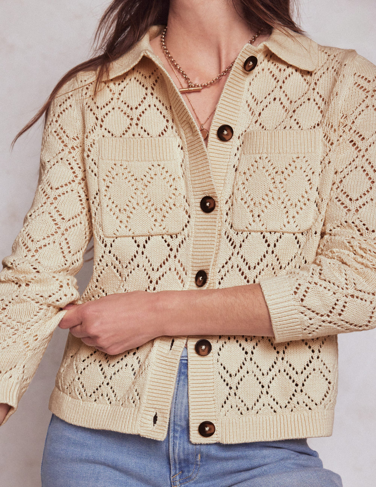 Astrid Knitted Shirt-Warm Ivory - Image 2