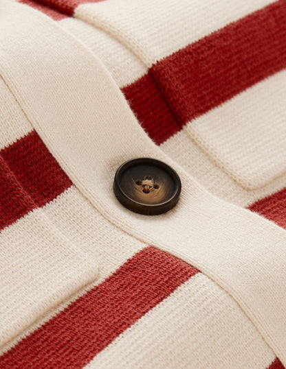 Astrid Knitted Shirt-Warm Ivory, Terracotta-7