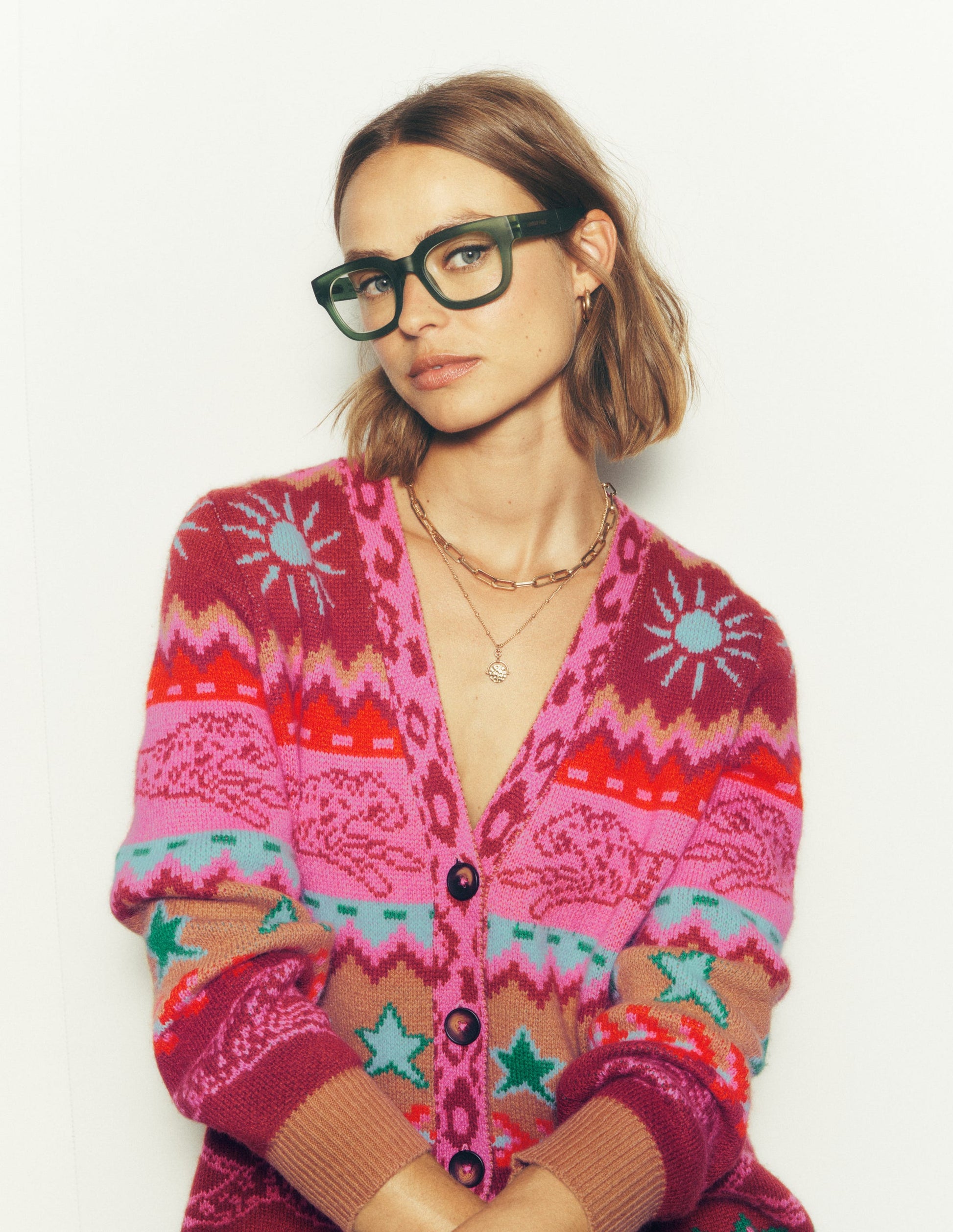 Quinn Boyfriend Cardigan-Camel, Cheetahs-6