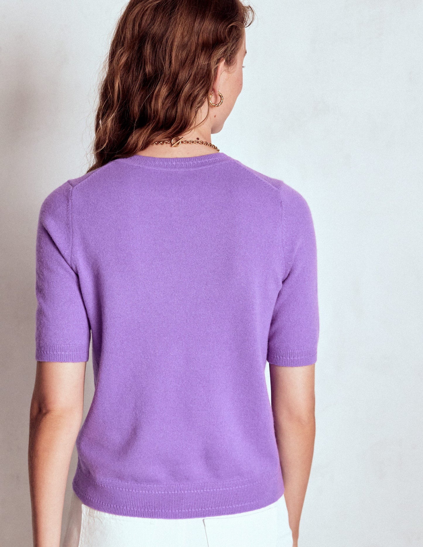 Eva Cashmere T-Shirt-Purple Topaz