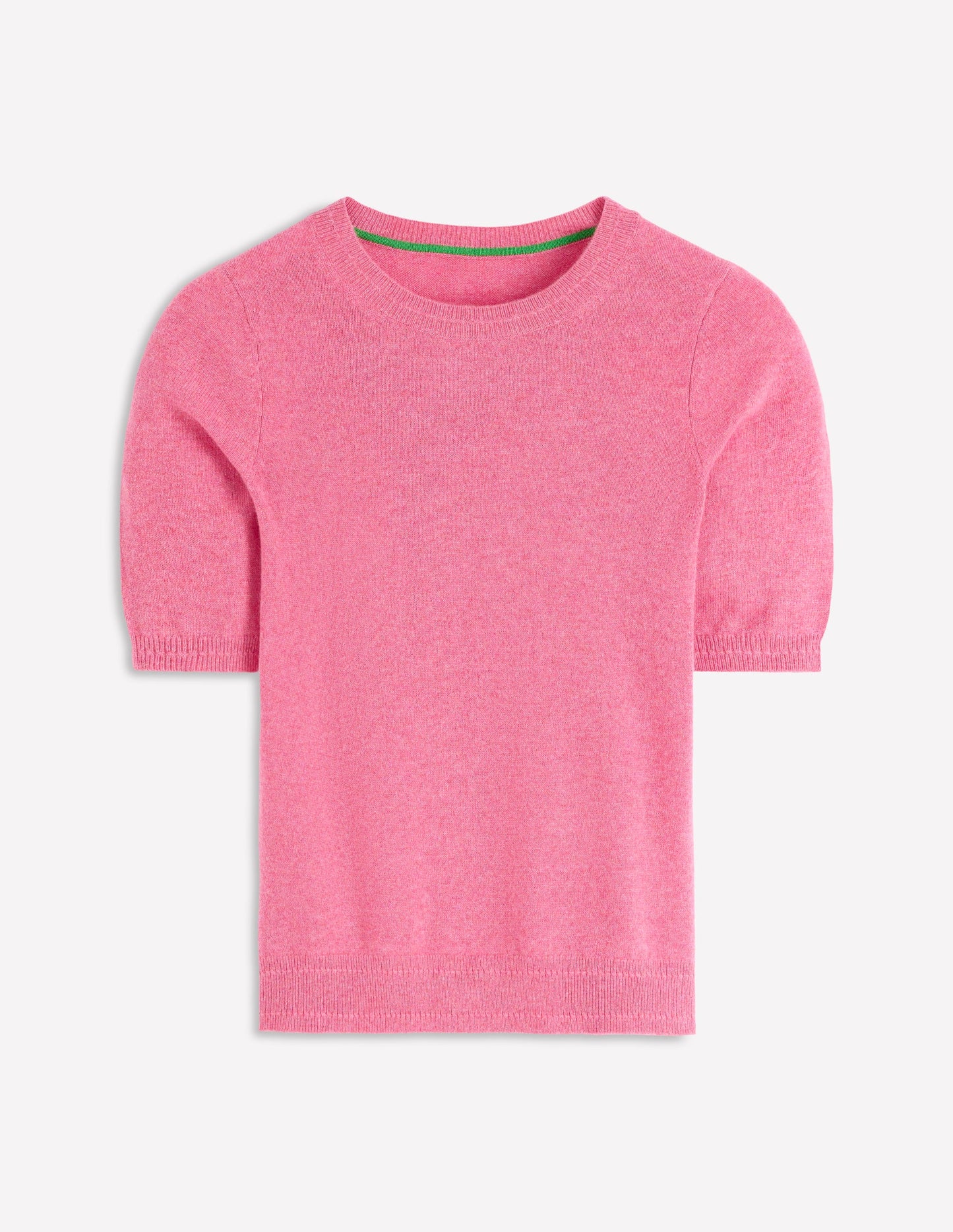 Eva Cashmere T-Shirt-Rose Pink Melange