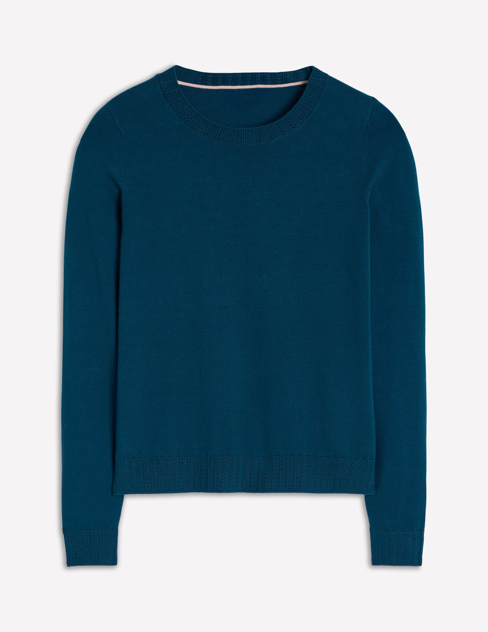 Emilia Cotton Crew Sweater-Harbour Blue - Image 5