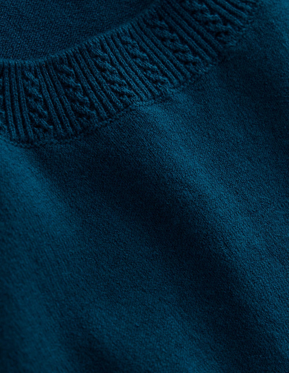 Emilia Cotton Crew Sweater-Harbour Blue - Image 6
