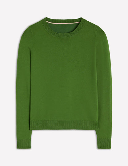 Emilia Cotton Crew Sweater-Promenade Green-4
