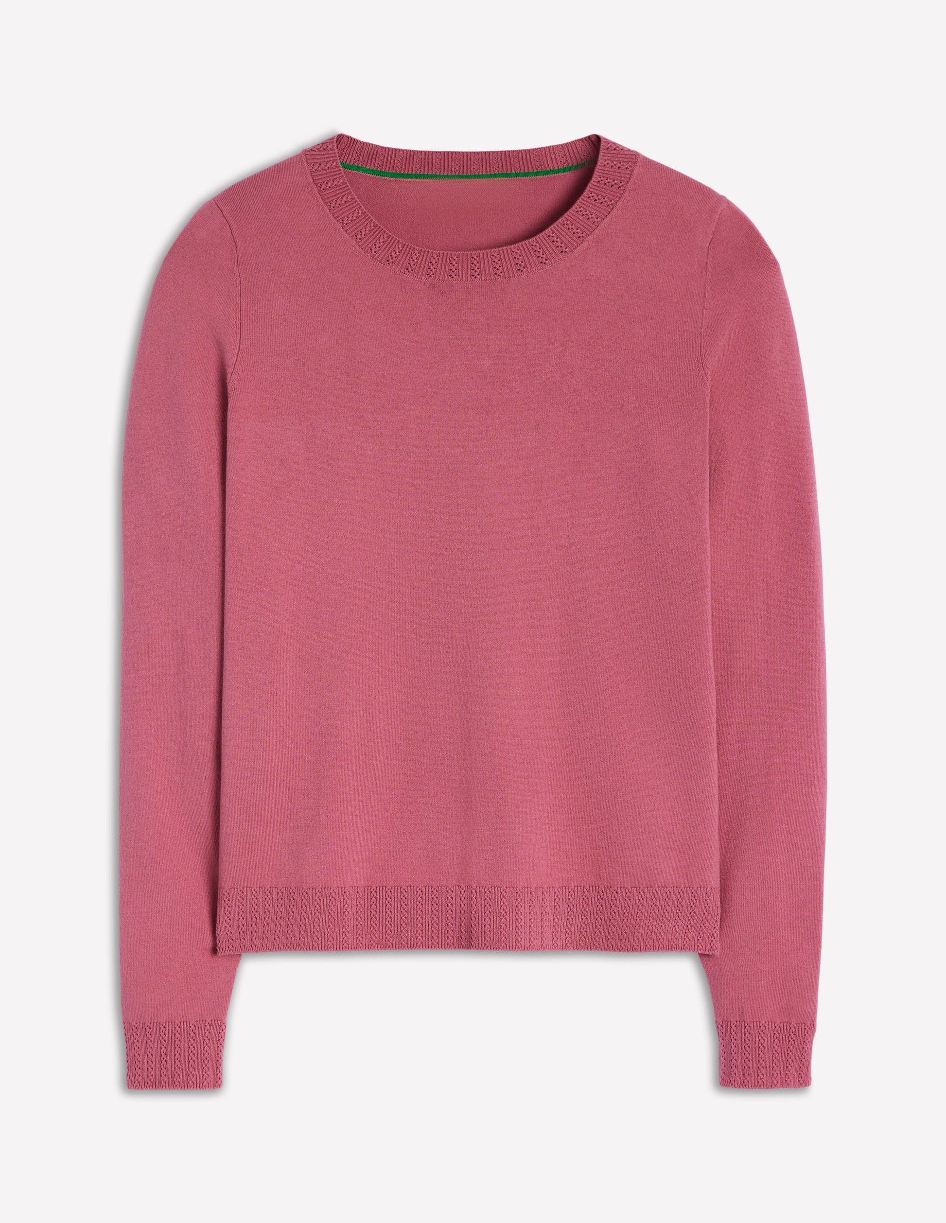 Emilia Cotton Crew Sweater-Pink Heather-7
