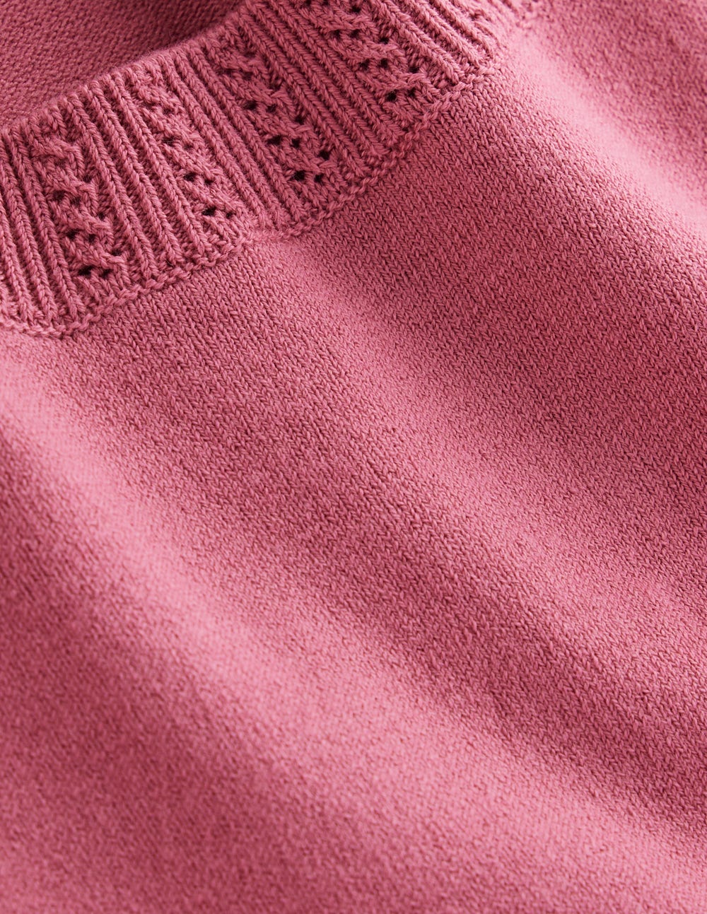 Emilia Cotton Crew Sweater-Pink Heather-8