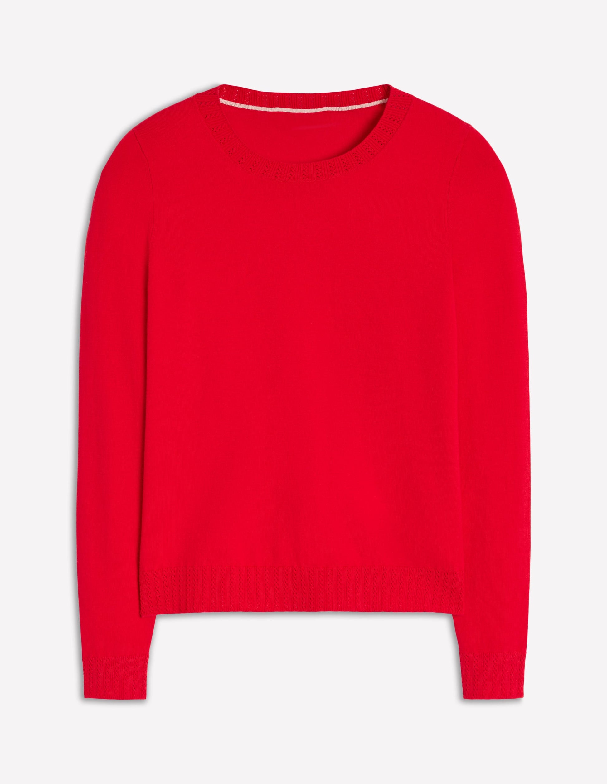 Emilia Cotton Crew Sweater-Poppy Red-7