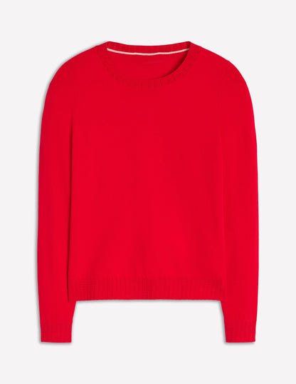 Emilia Cotton Crew Sweater-Poppy Red-7