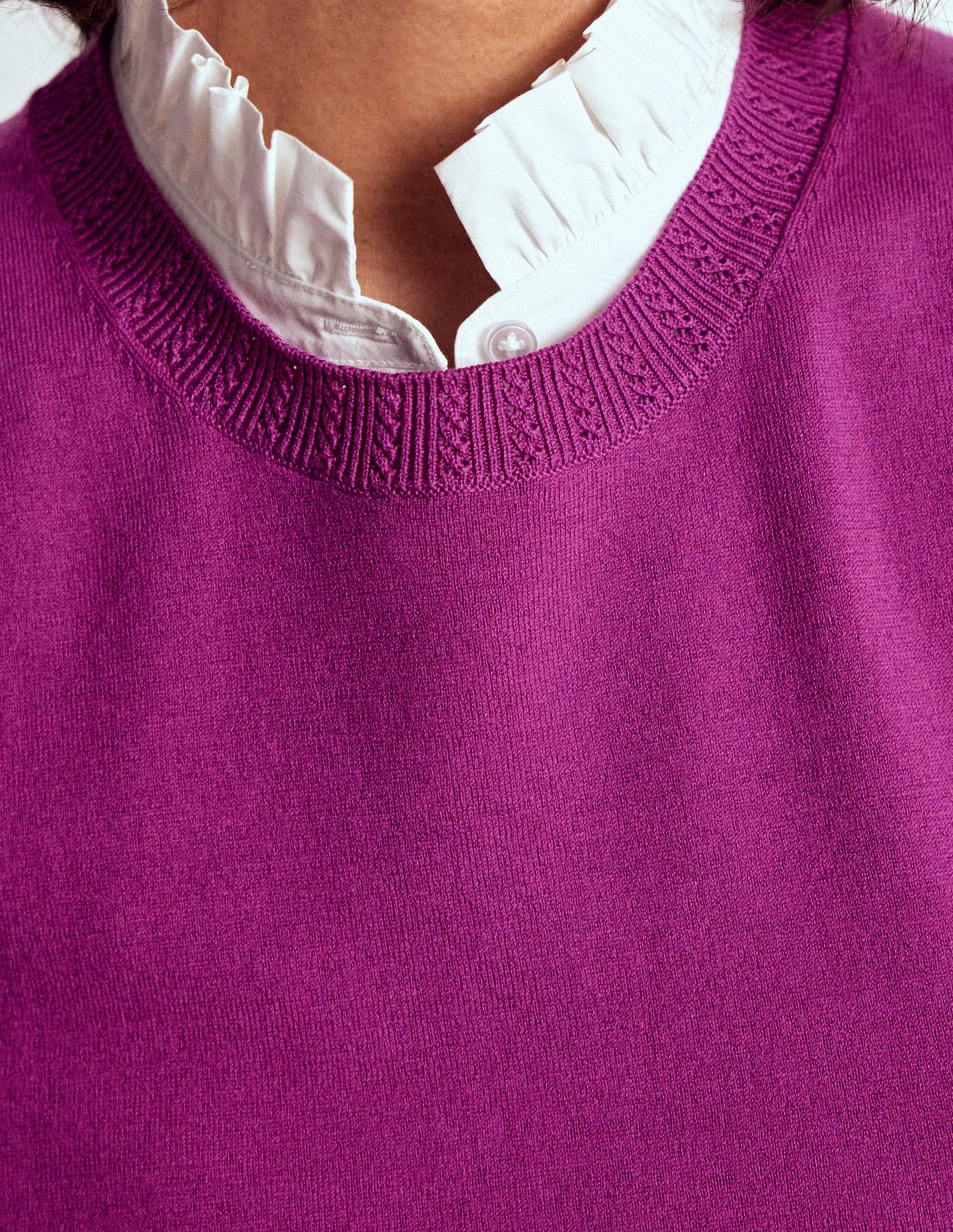 Emilia Cotton Crew Neck Vest-Regal Purple-2
