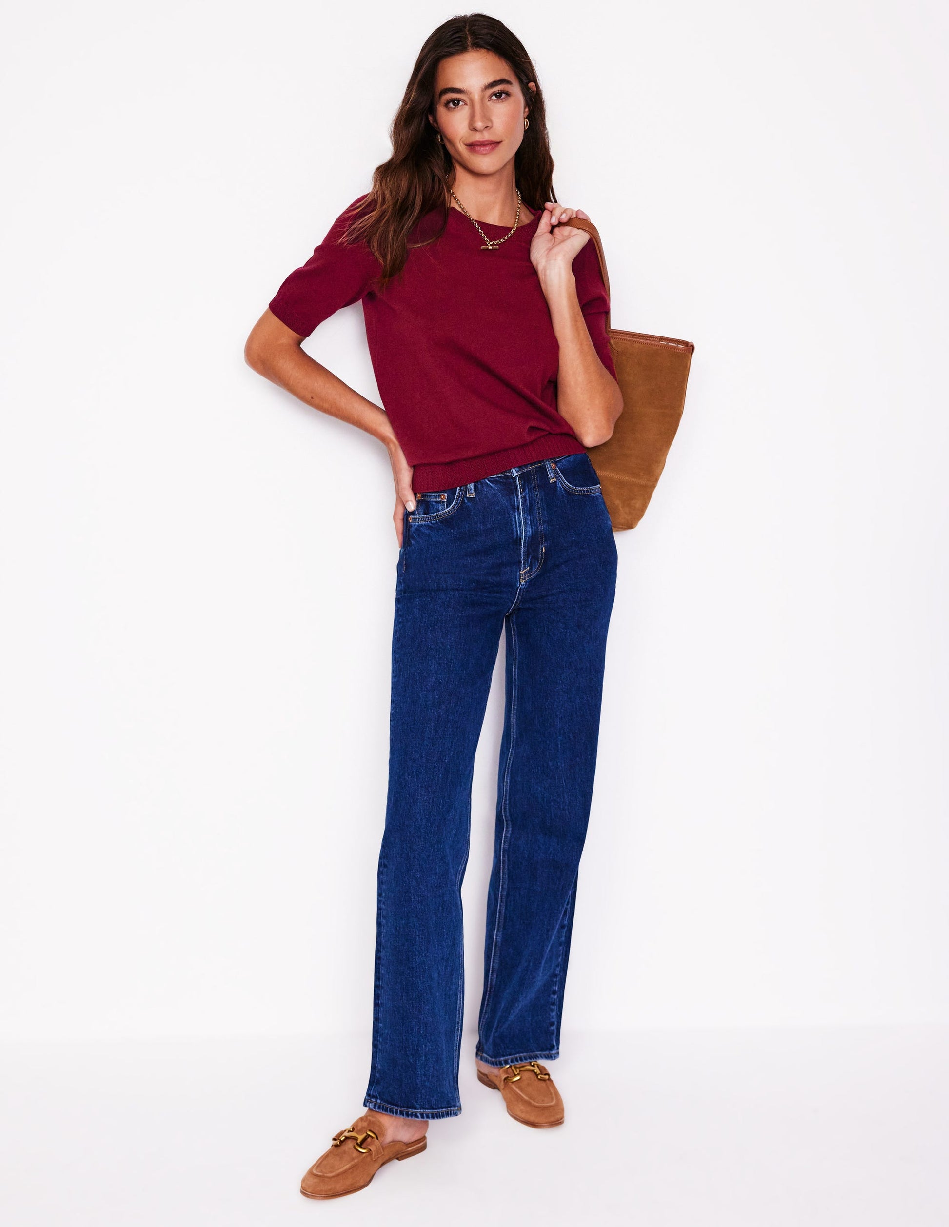 Emilia Cotton Crew T-shirt-Deep Wisteria-4