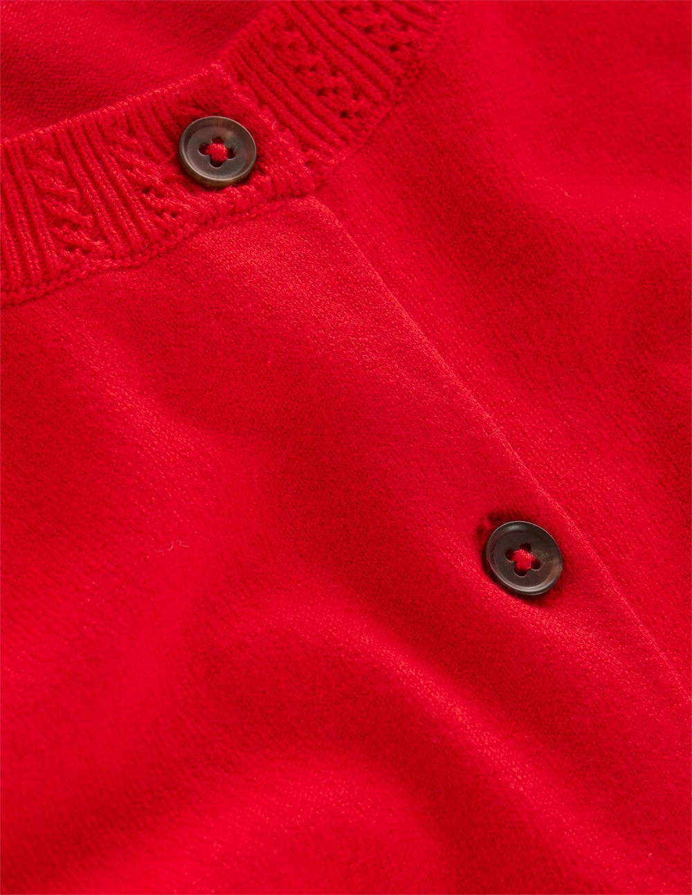 Emilia Cotton Crew Cardigan-Poppy Red-7