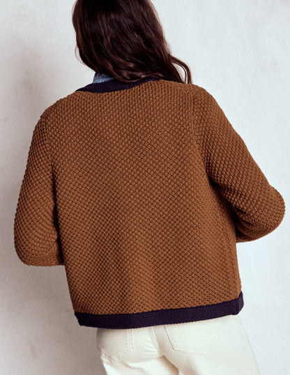 Libby Knitted Jacket-Camel-3
