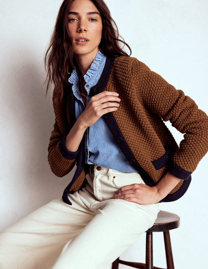 Libby Knitted Jacket-Camel-4