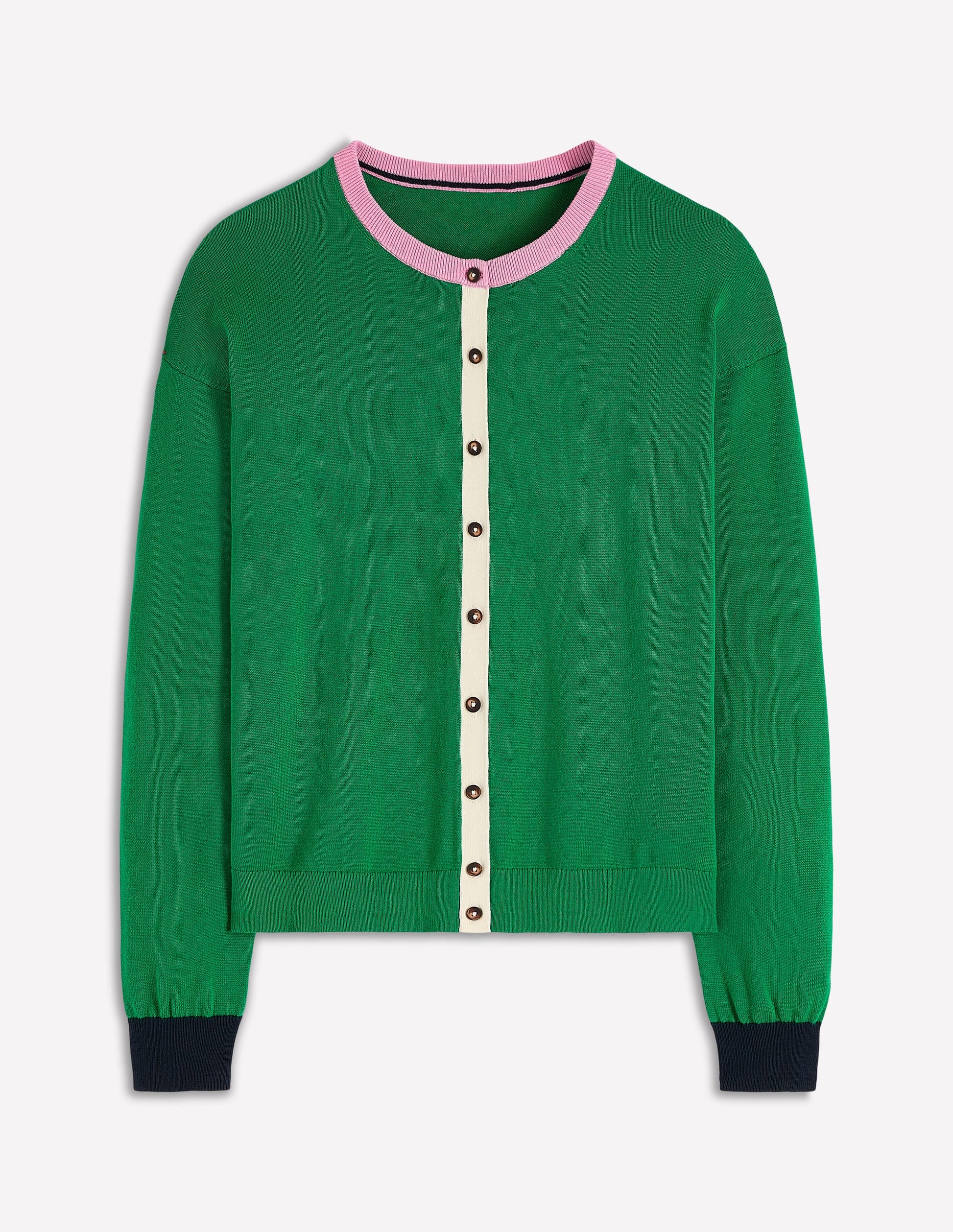 Lara Relaxed Cotton Cardigan-Rich Emerald-5
