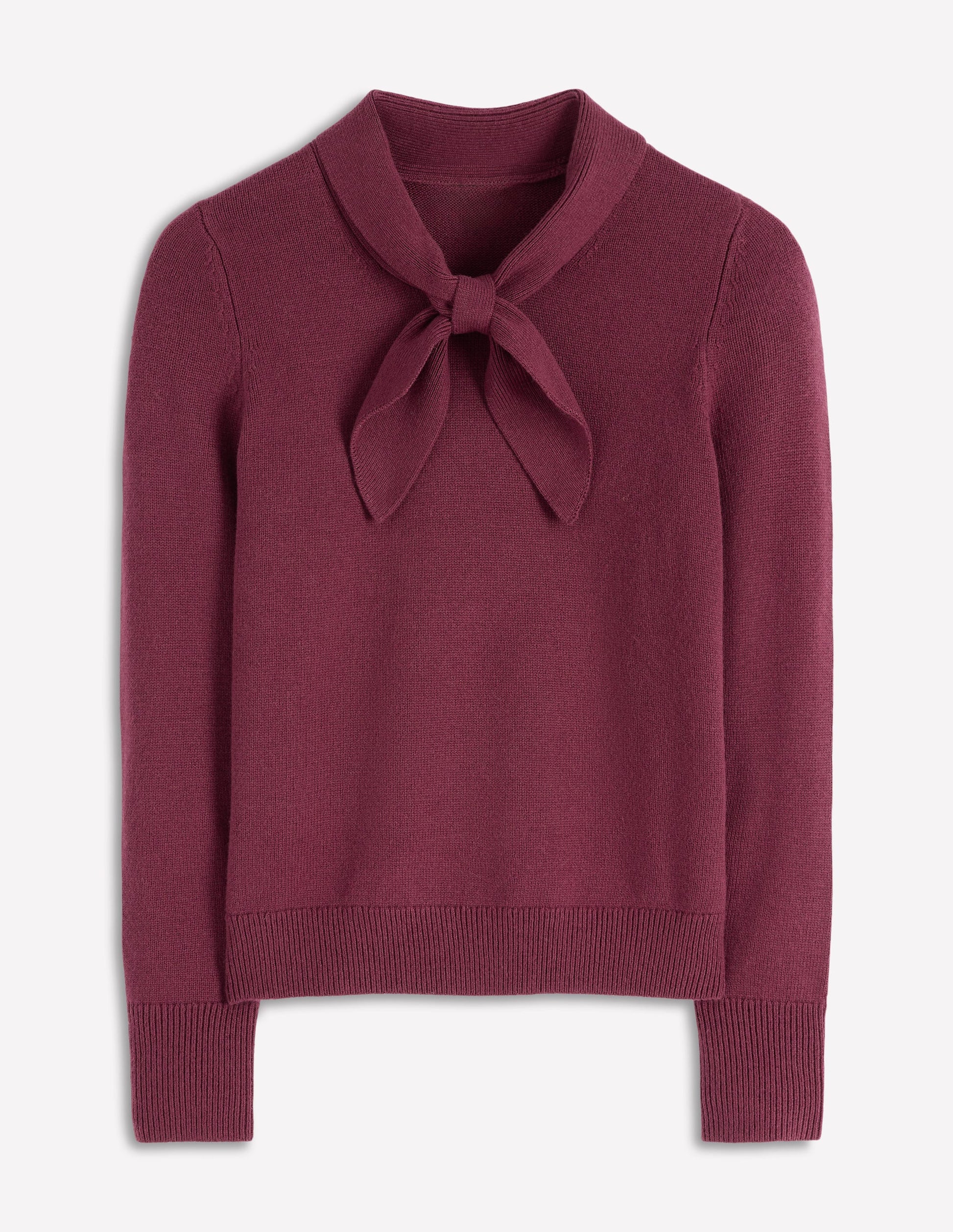 Knitted Bow Sweater-Deep Wisteria-5