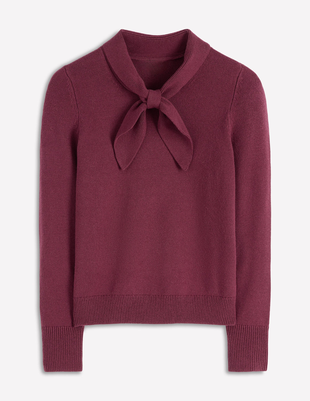 Knitted Bow Sweater-Deep Wisteria - Image 5