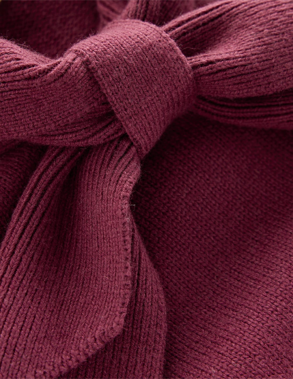 Knitted Bow Sweater-Deep Wisteria - Image 6