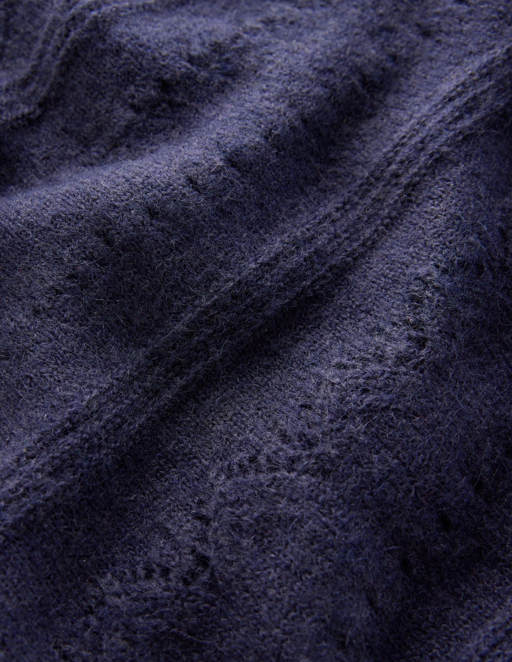 Leticia Lace Trim Sweater-Navy