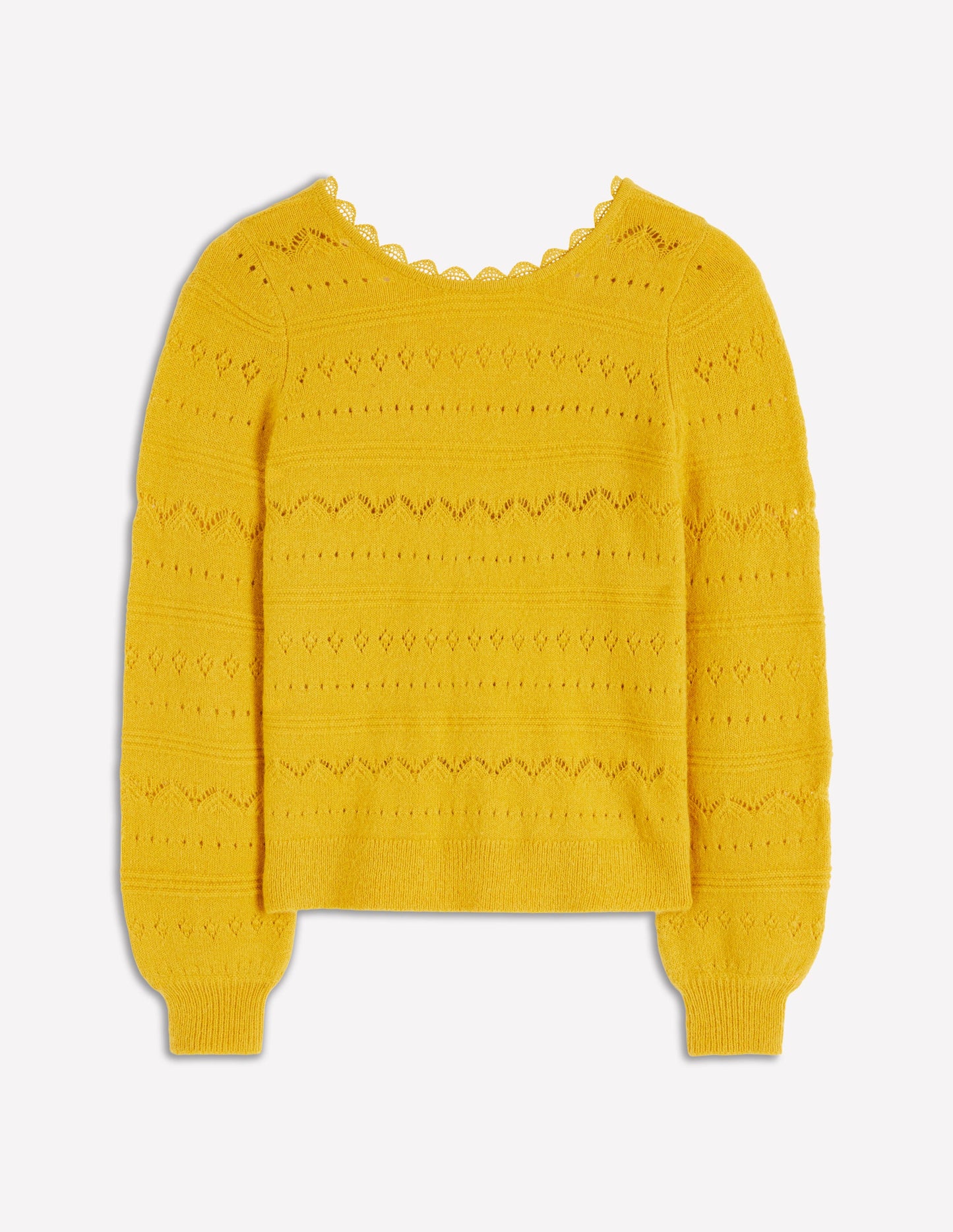 Leticia Lace Trim Sweater-Golden Rye