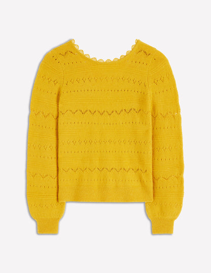 Leticia Lace Trim Sweater-Golden Rye-5