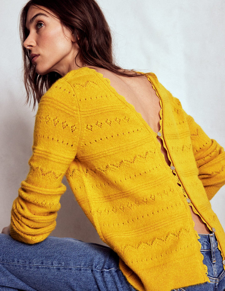 Leticia Lace Trim Sweater-Golden Rye