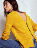 Leticia Lace Trim Sweater-Golden Rye