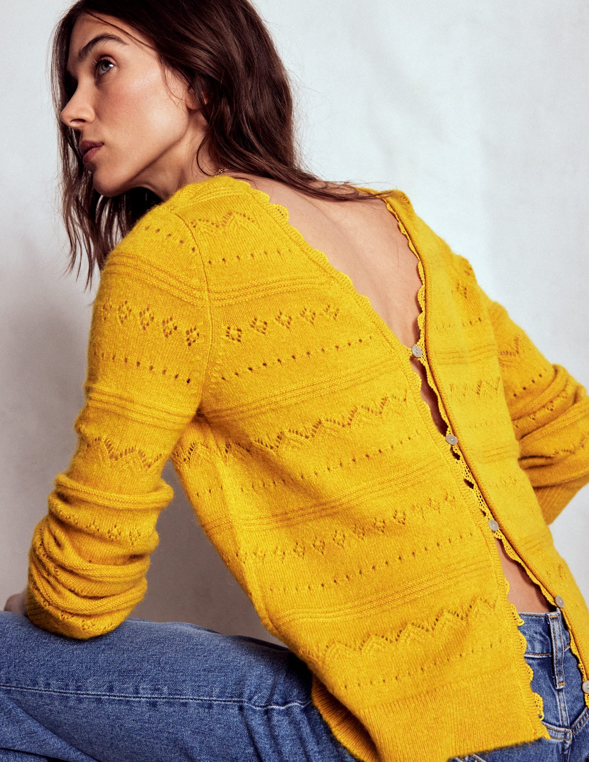 Leticia Lace Trim Sweater-Golden Rye - Image 1