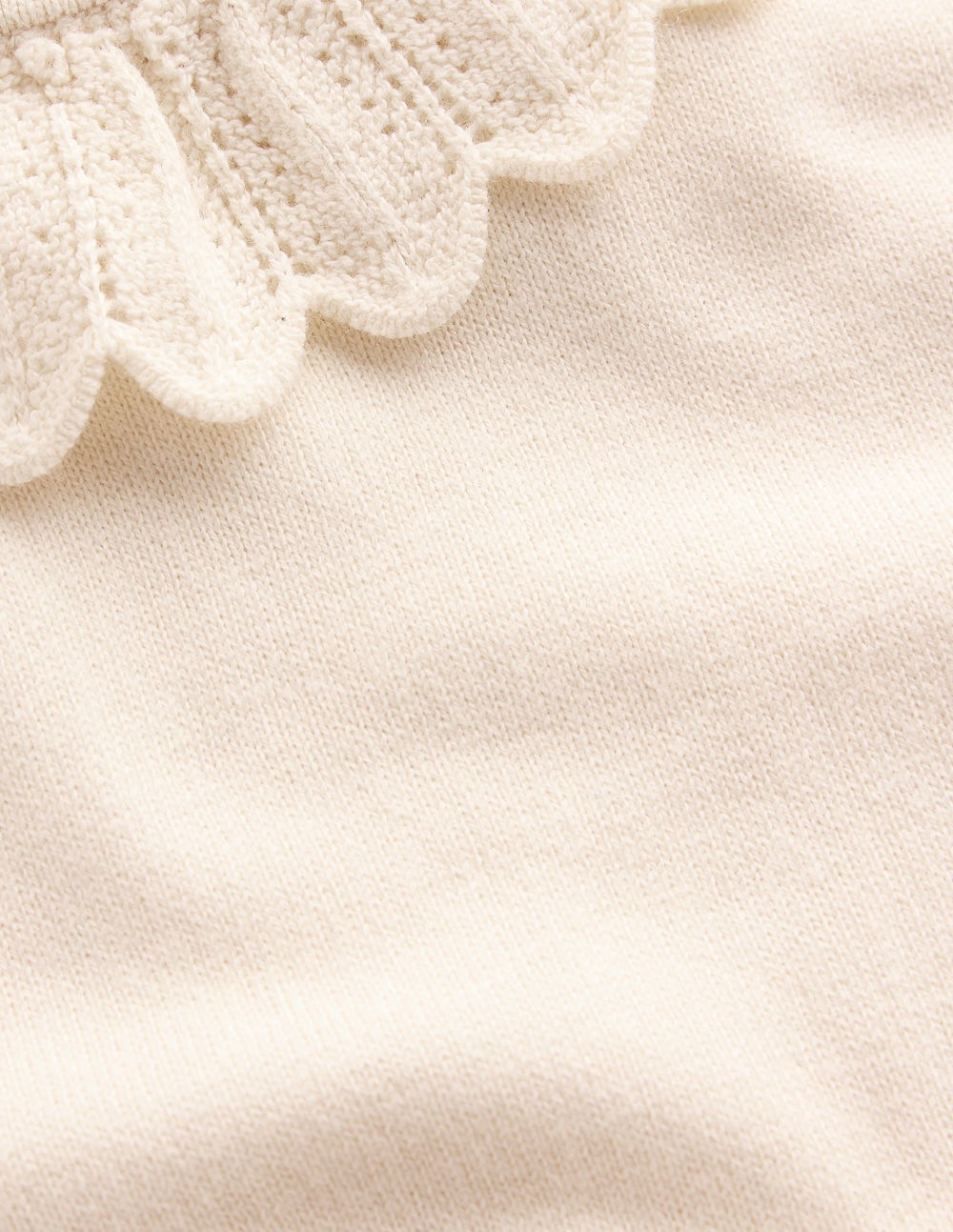 Melina Cotton Ruffle Sweater-Warm Ivory - Image 6