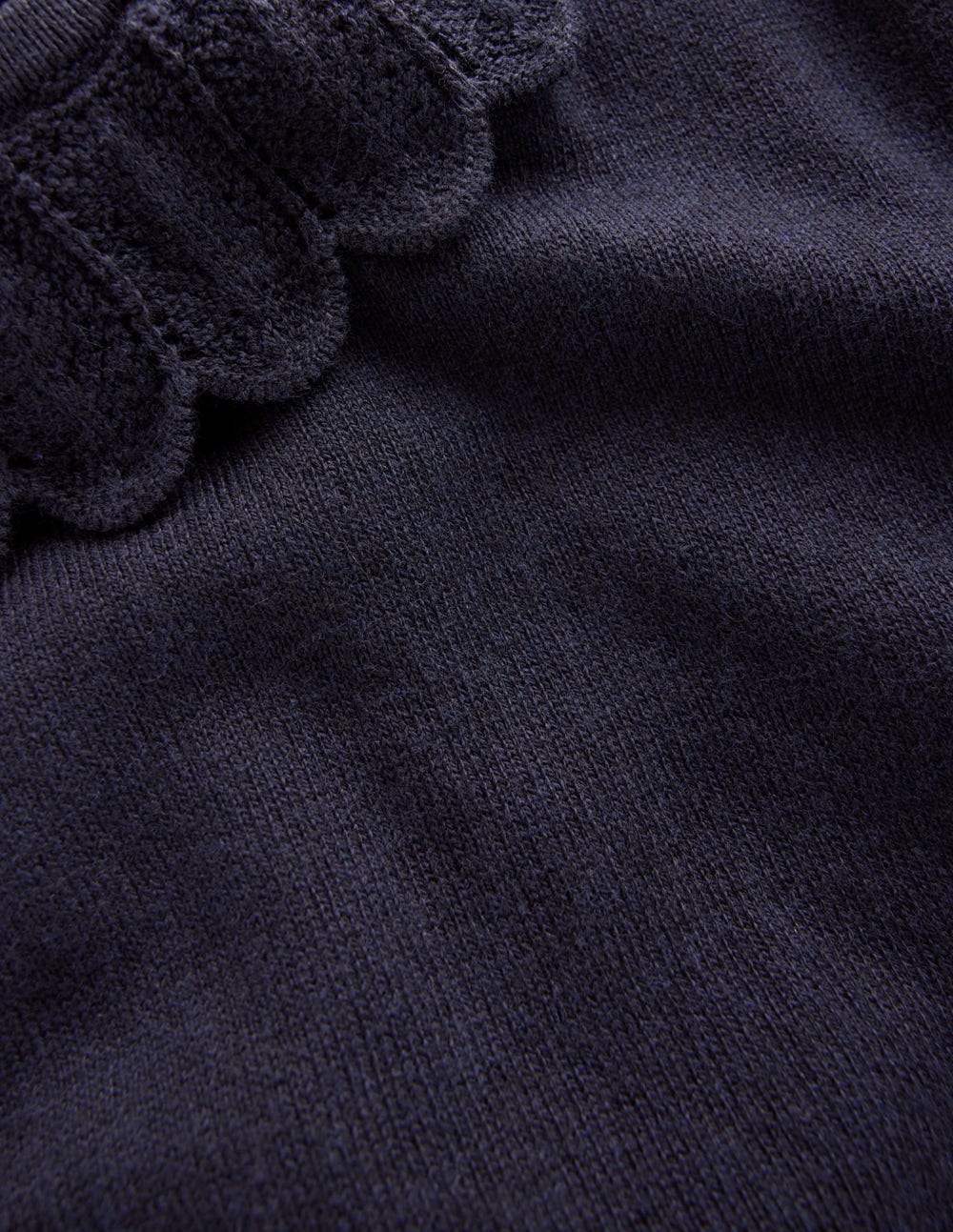 Melina Cotton Ruffle Sweater-Navy-6