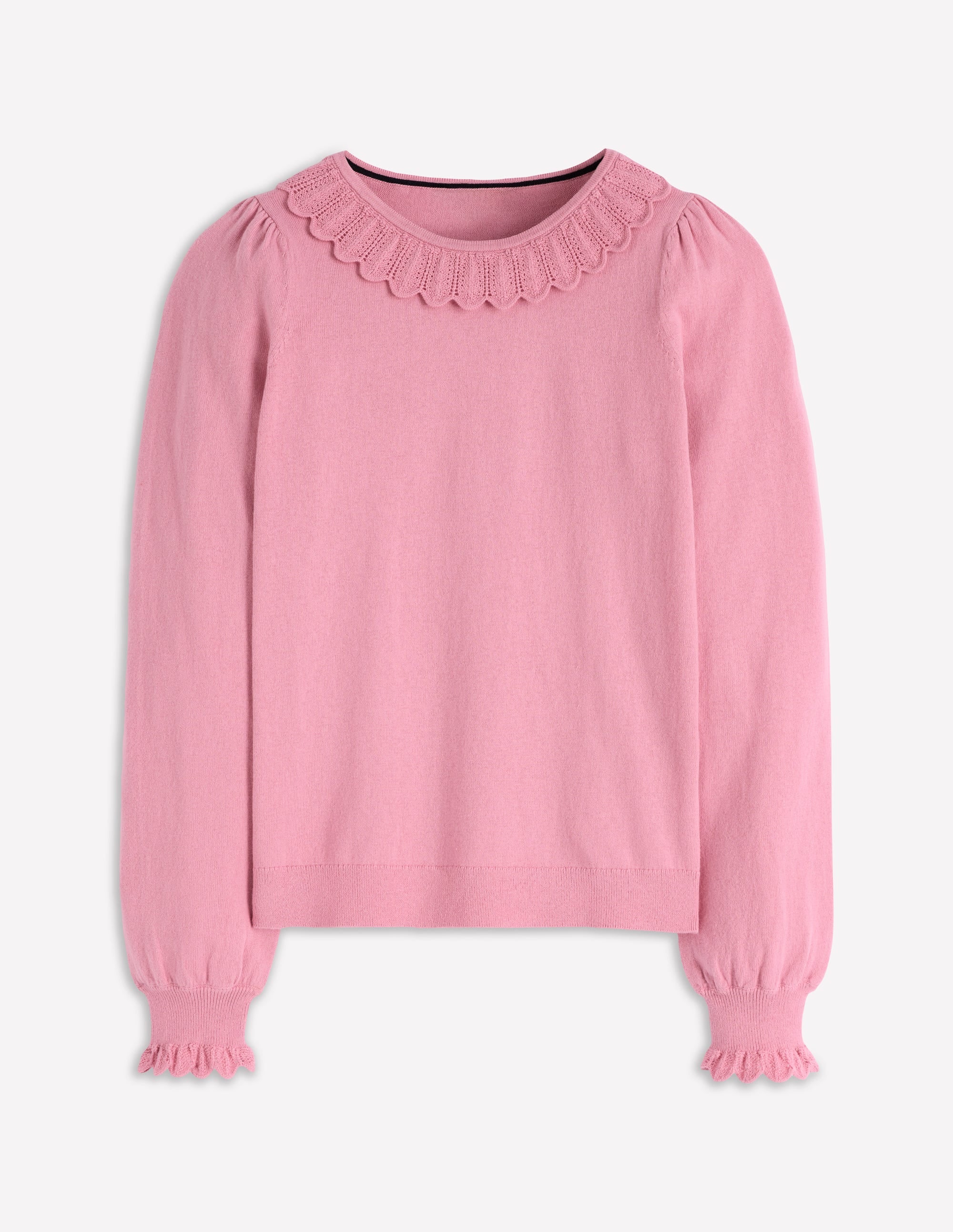 Melina Cotton Ruffle Sweater-Formica Pink - Image 5
