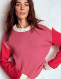 Jemma Chunky Cotton Sweater-Rose Pink