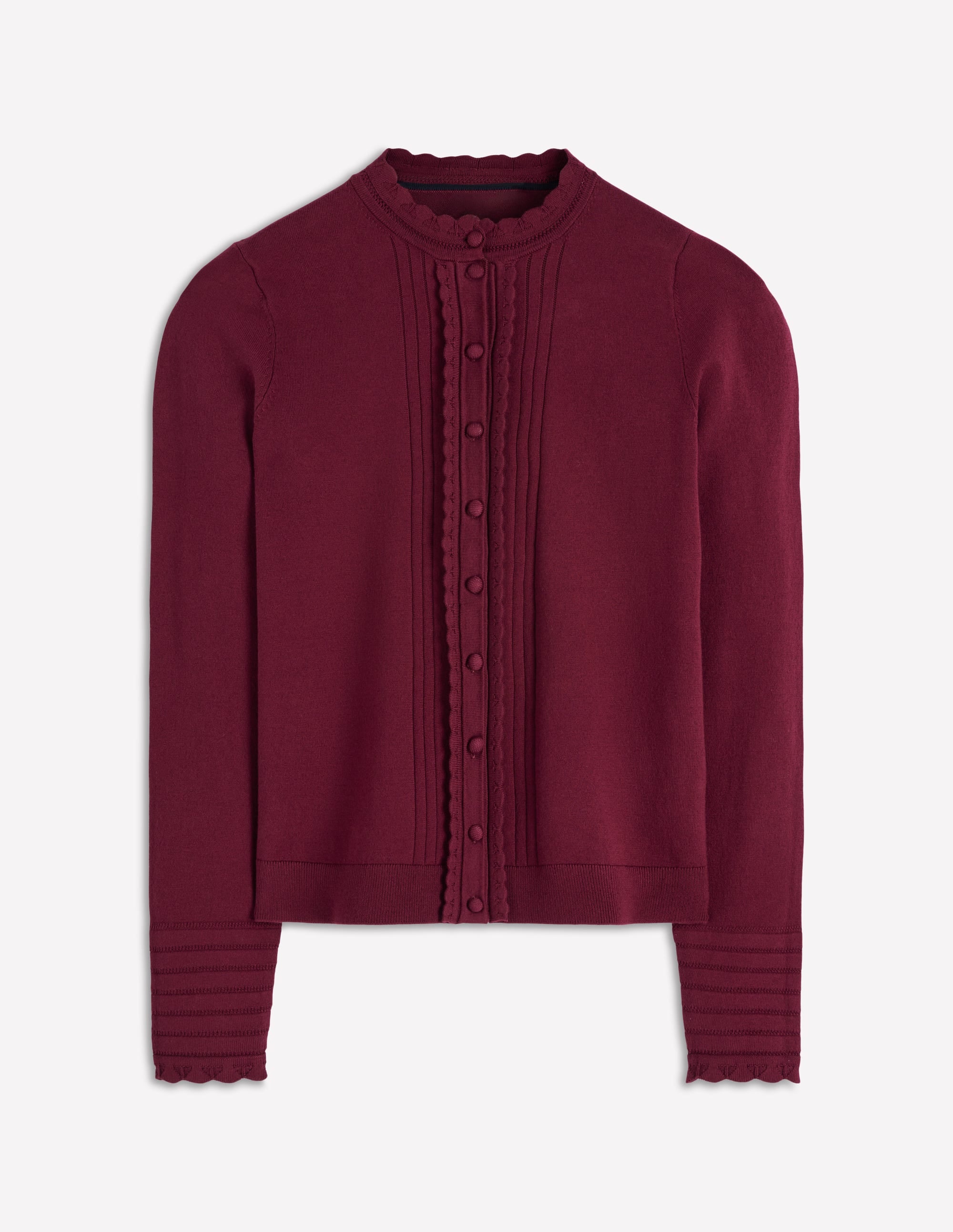 トップス DestructionDesign BigCardigan Angela Cotton Scallop Cardigan-Deep Wisteria | Boden USA