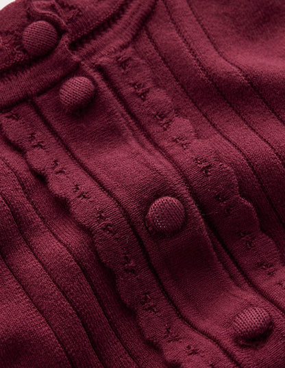 Angela Cotton Scallop Cardigan-Deep Wisteria-6