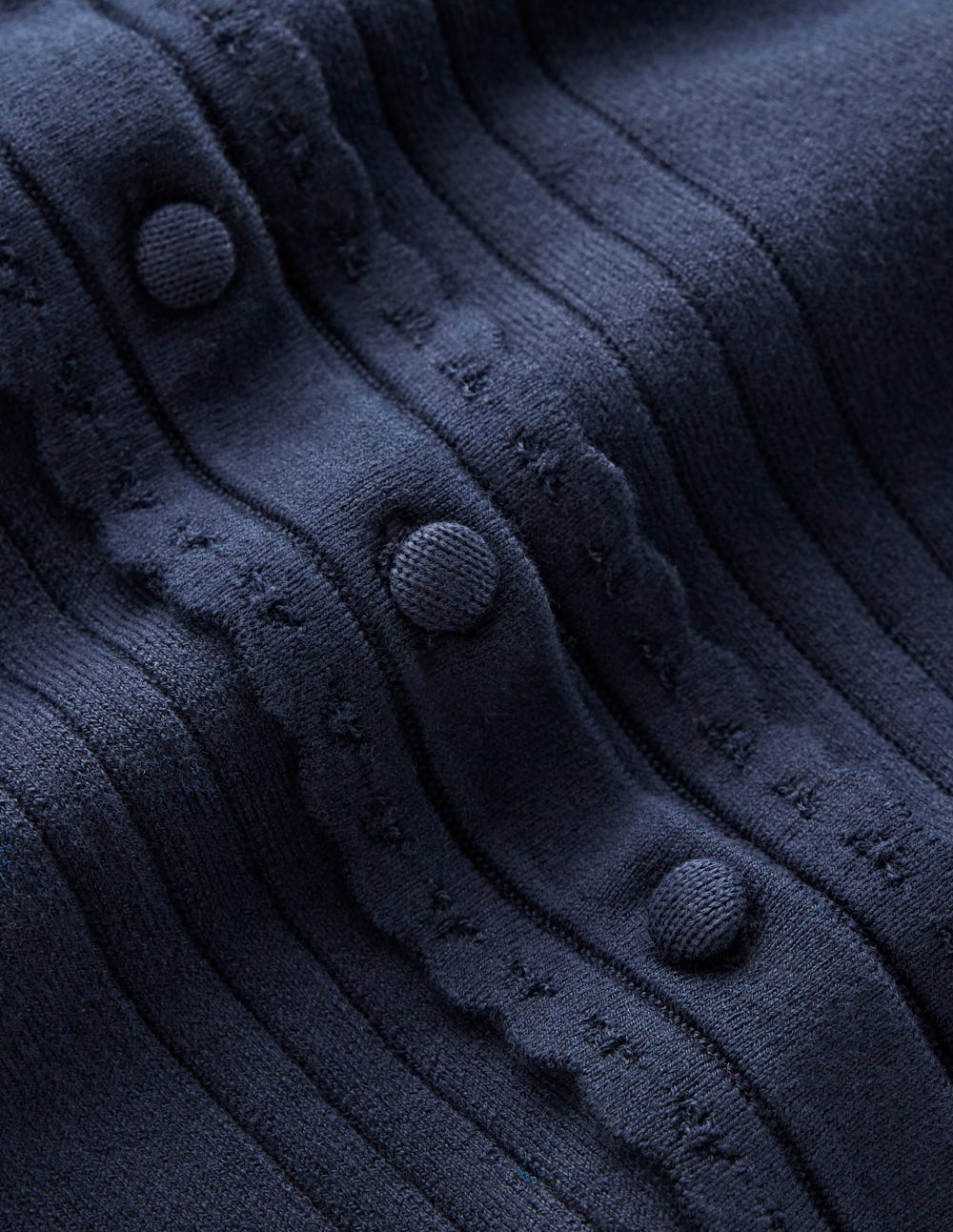 Angela Cotton Scallop Cardigan-Navy-5