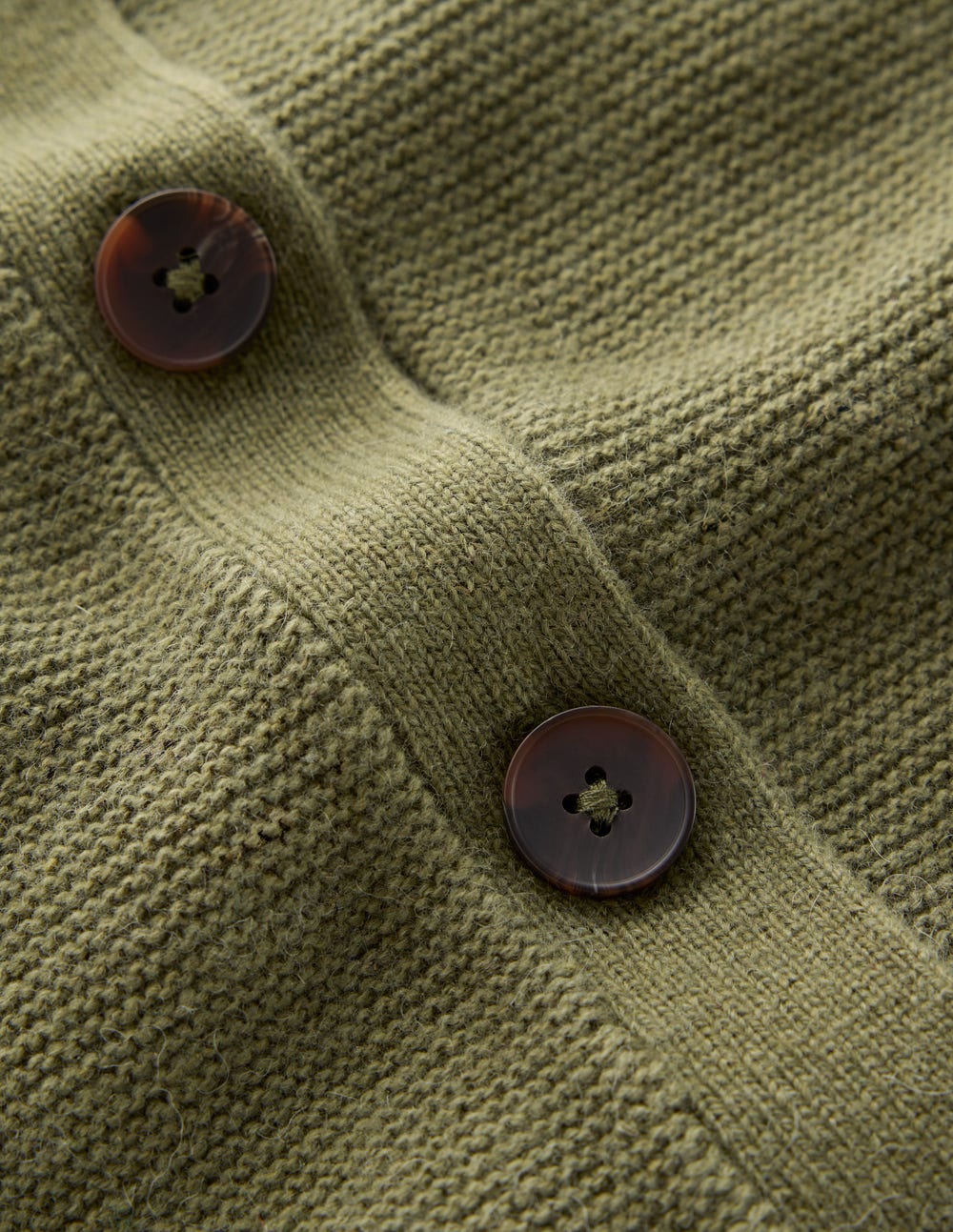 Frill Detail Waistcoat-Woodland Green Melange-6