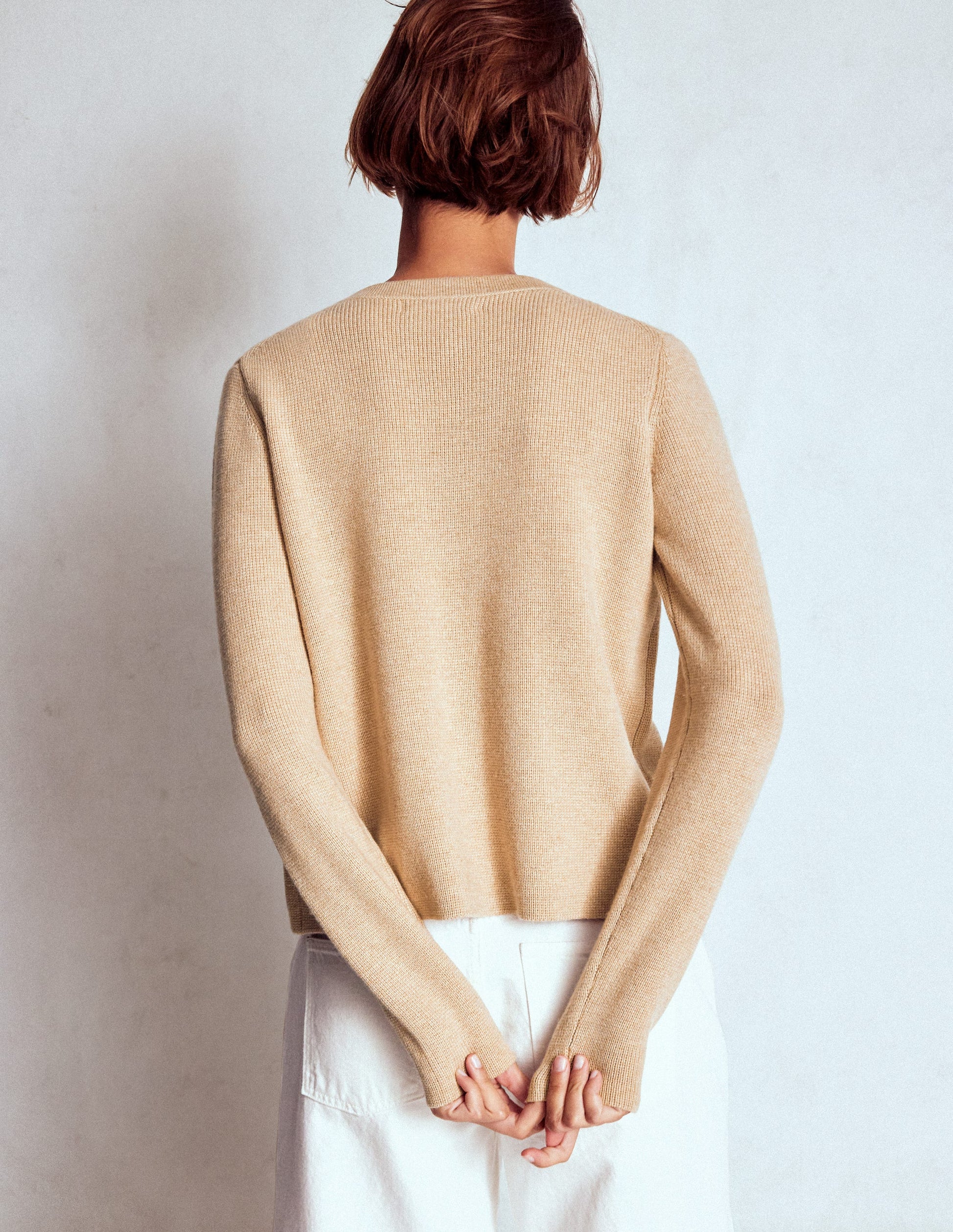Knitted Bow Cardigan-Chinchilla Melange-3
