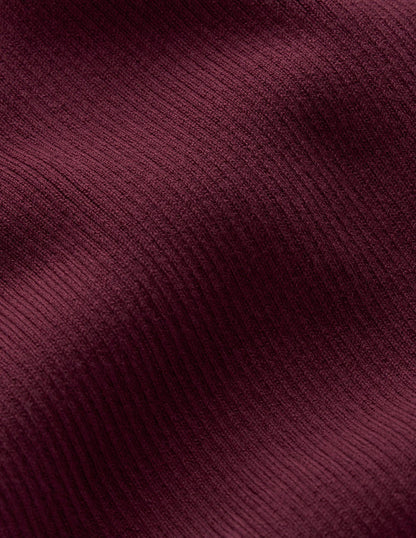 Rib Henley Top-Deep Wisteria-6