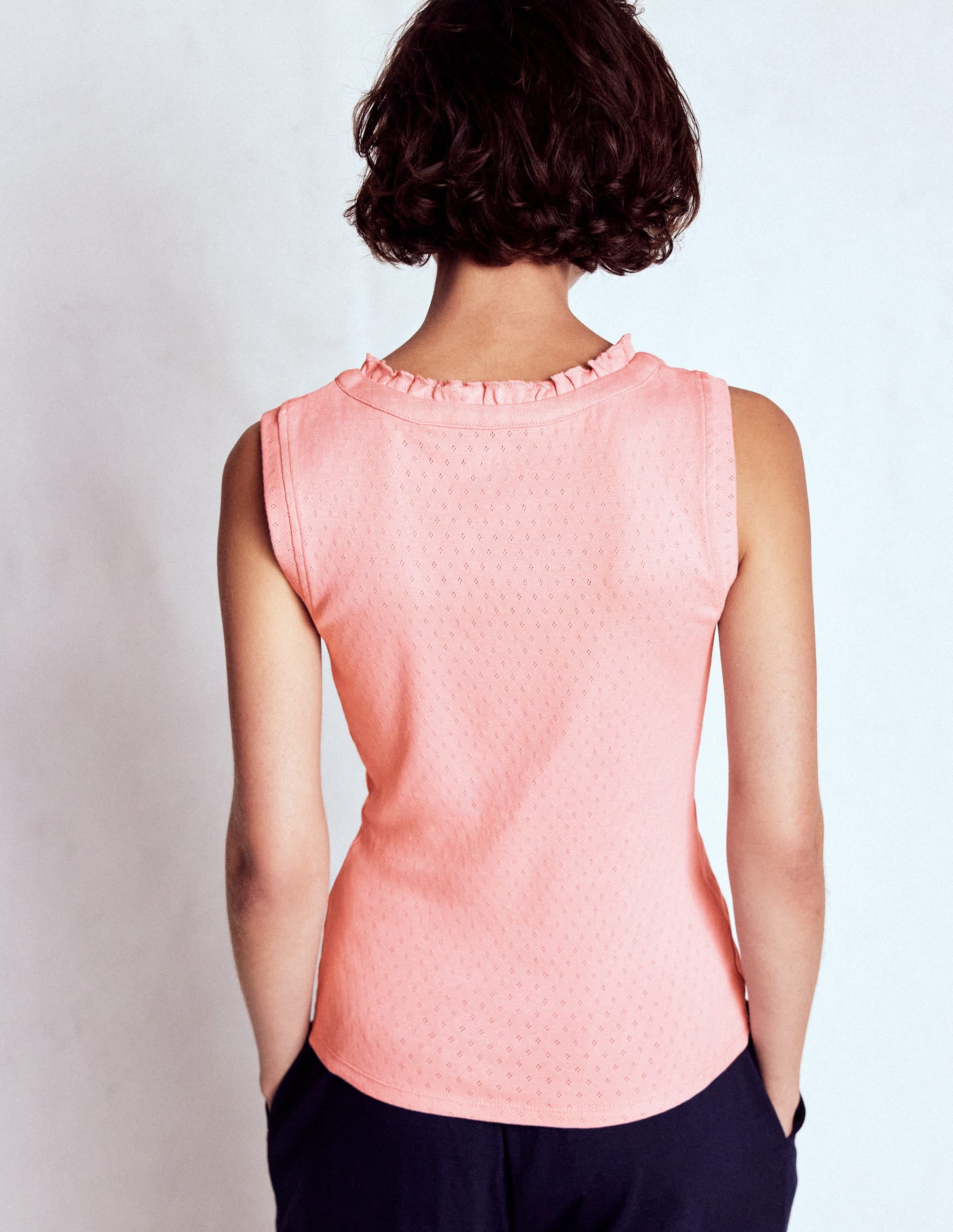 Jersey Henley Pajama Vest-Light Pink - Image 3