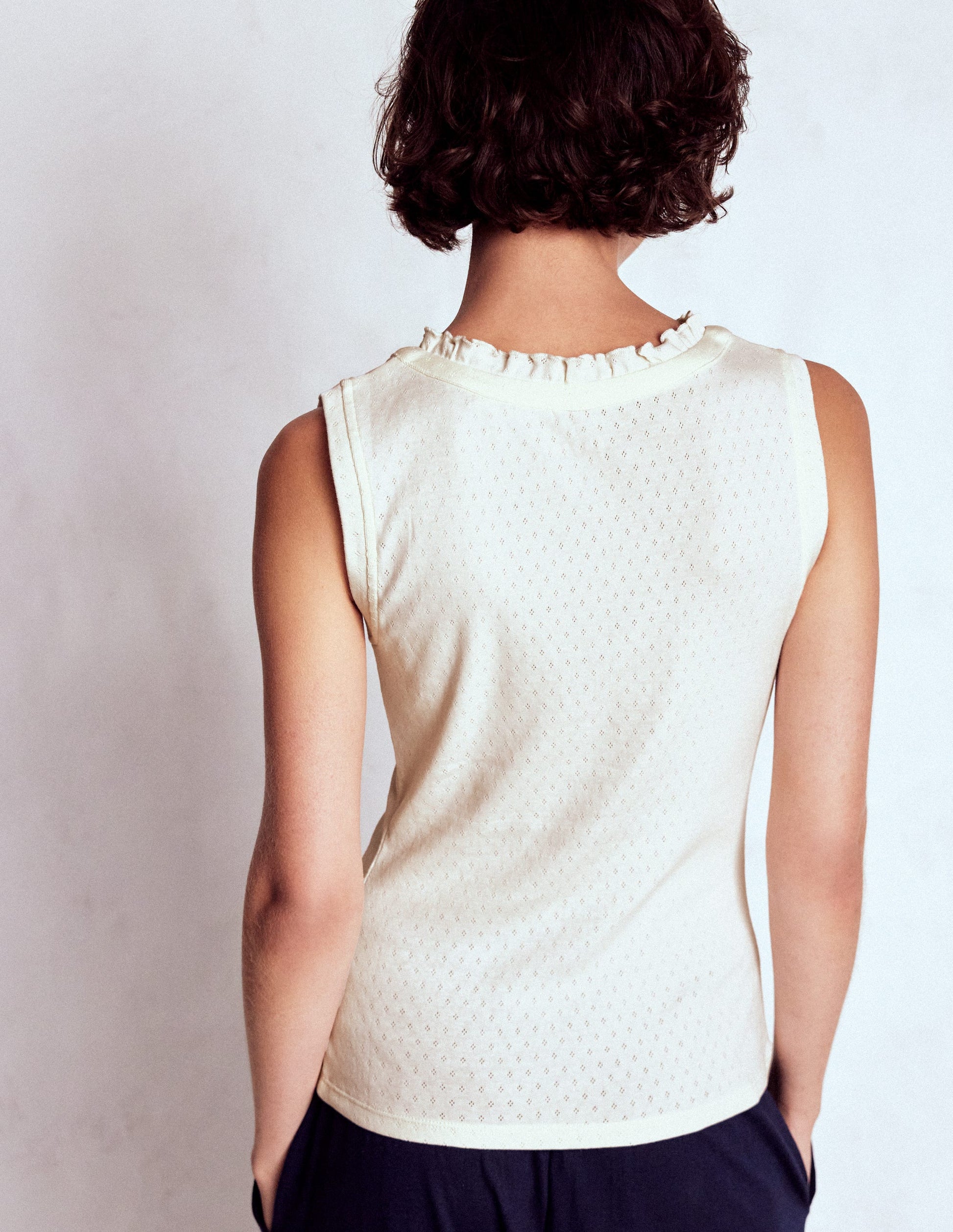 Jersey Henley Pajama Vest-Classic Ivory-3