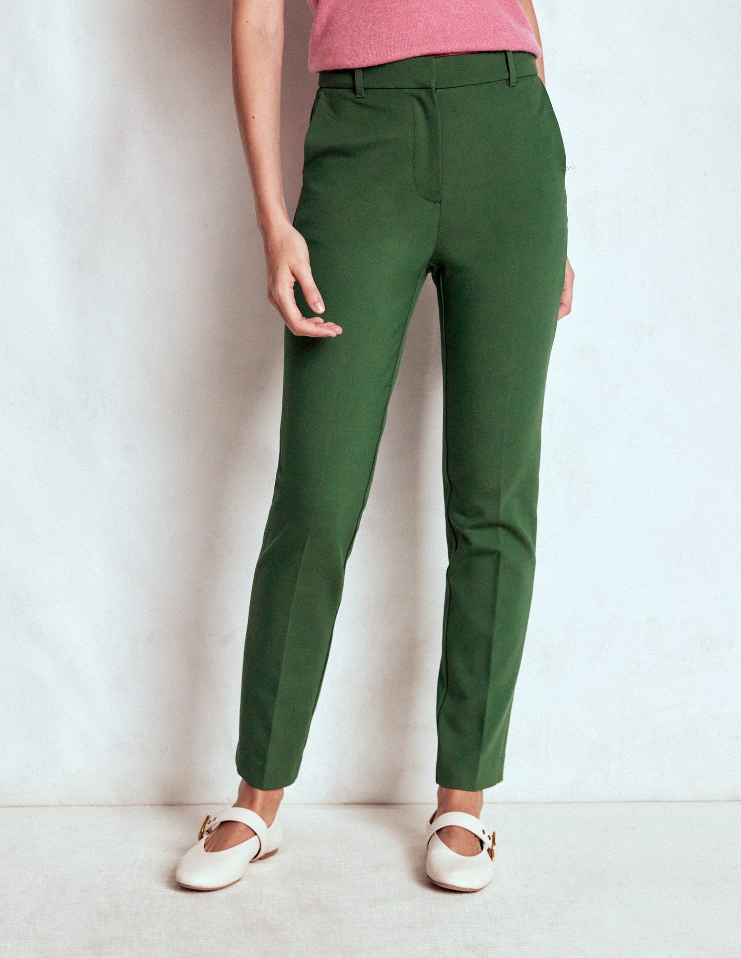Highgate Ponte Pants-Hunter Green