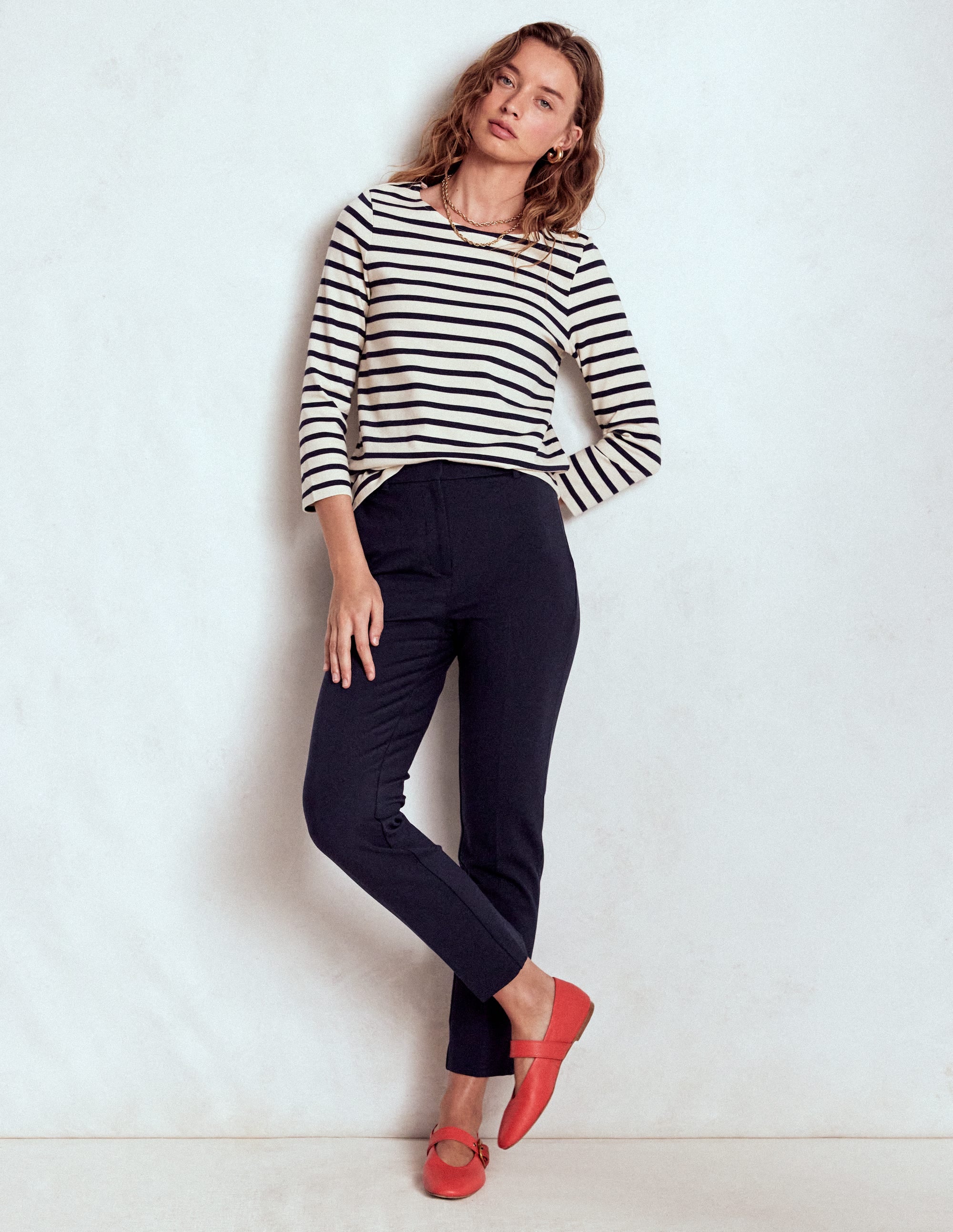 Highgate Ponte Pants-Navy - Image 1