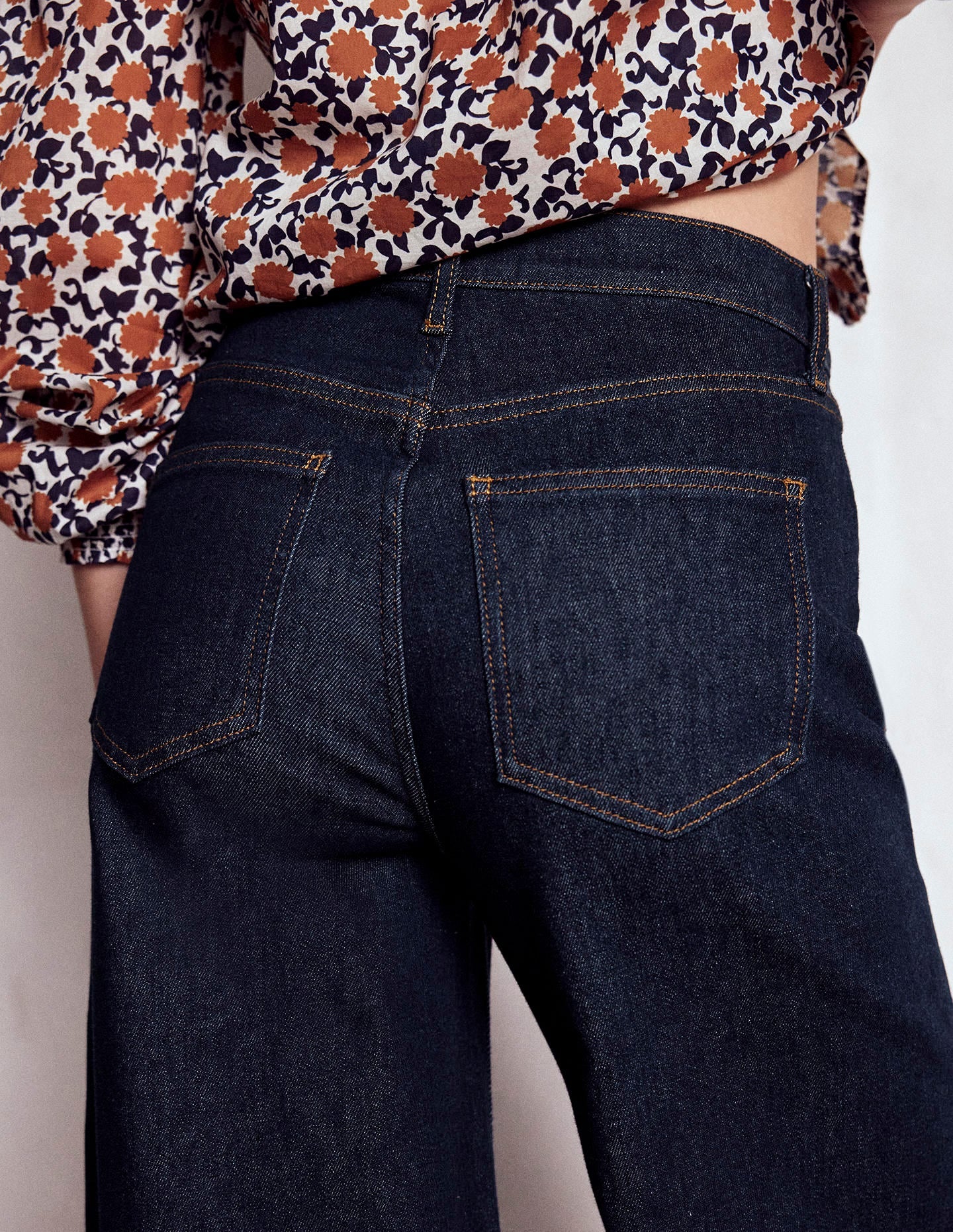 High Rise Wide Leg Jeans-Indigo Rinse-2